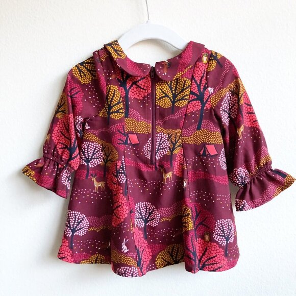 Genuine Kids Maroon Woodland Dress - Picture 4 of 5